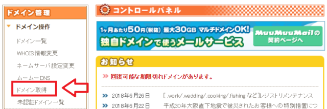 ムームードメインドメイン取得-1