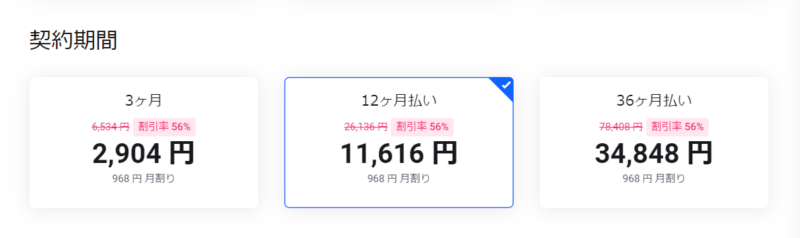 mixhost申込みの手順3