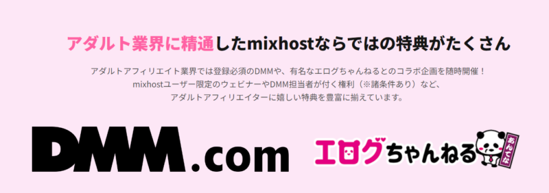 mixhostアダルトの特典